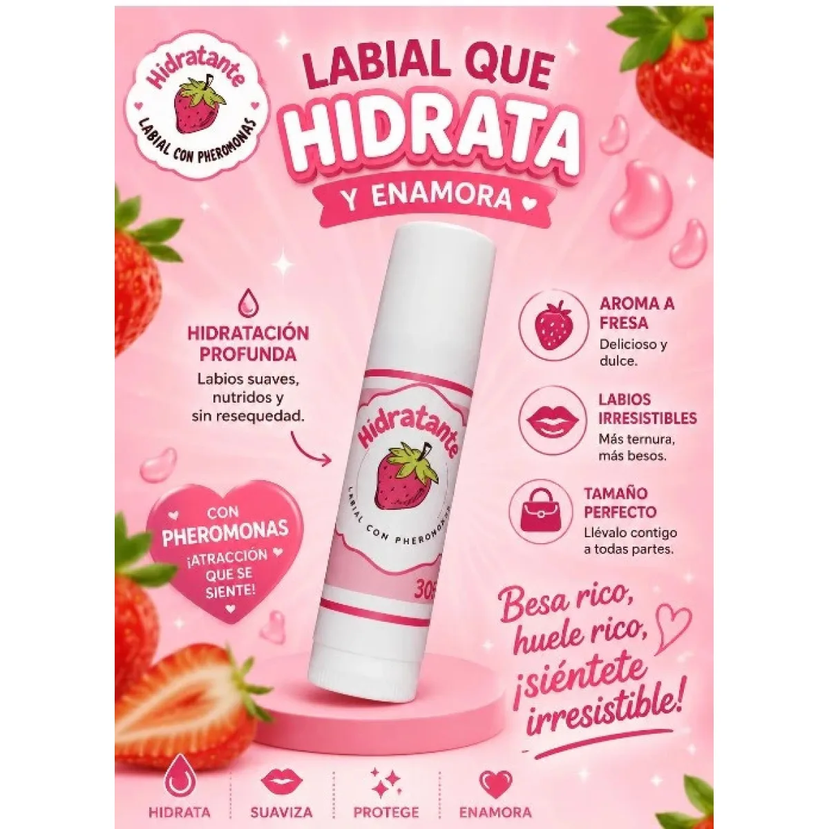 Brillo Labial x 10 ml Frutos Rojos