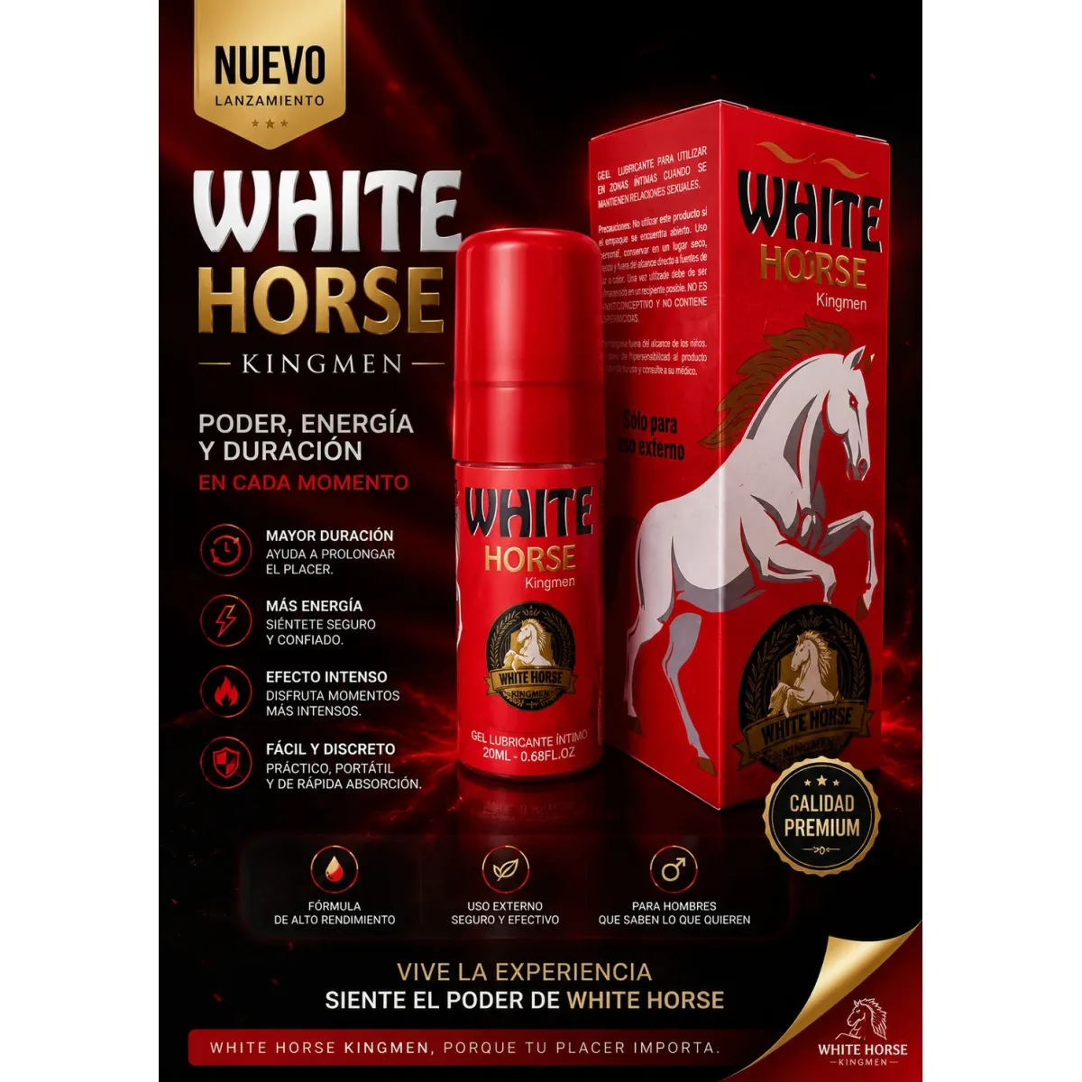 Caballo Blanco Spray Tarro Metalico Con Invima