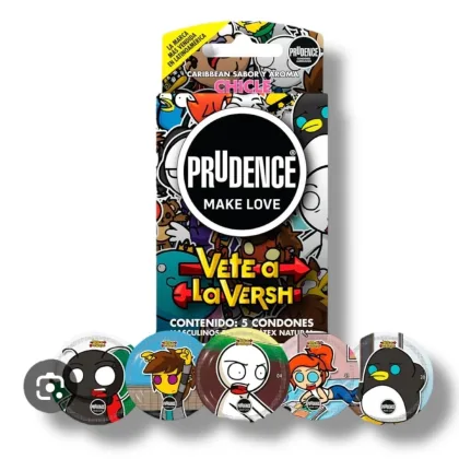 Preservativo Prudence Sabor a Chicle Vete A la Versh x 5