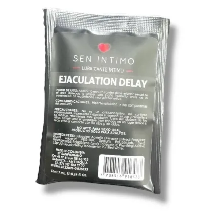 Retardante Ejaculation Delay Sachet X 7 ml Sen Intimo PRECIO PUBLICO 10.500