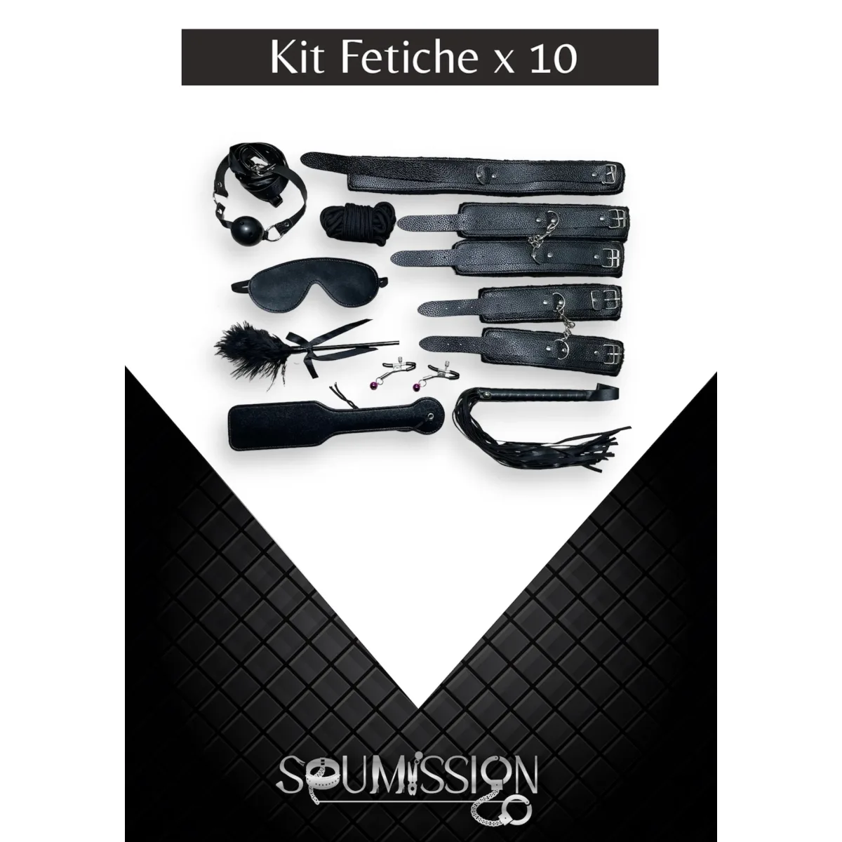 Kit de Fetiche de 10 Piezas Color Negro