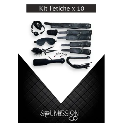 Kit de Fetiche de 10 Piezas Color Negro