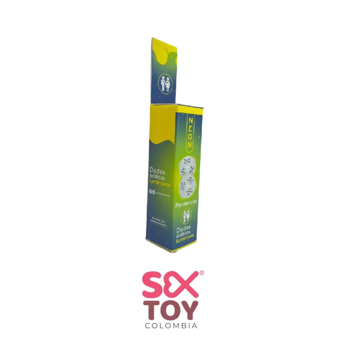 Juego Dados Neon x 2 Penitencias Hetero