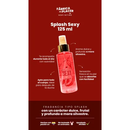 Splash Con Pheromonas Sexy x 125ml Sen Intimo