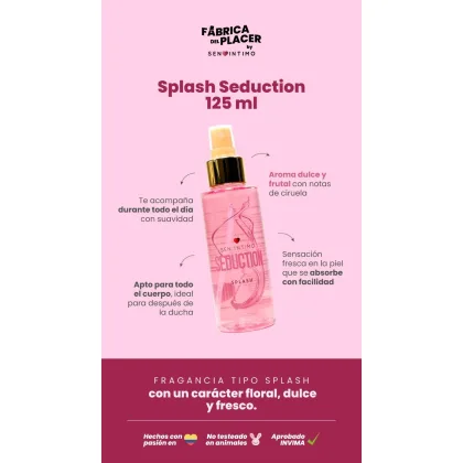 Splash Con Pheromonas Seduction x 125ml Sen Intimo