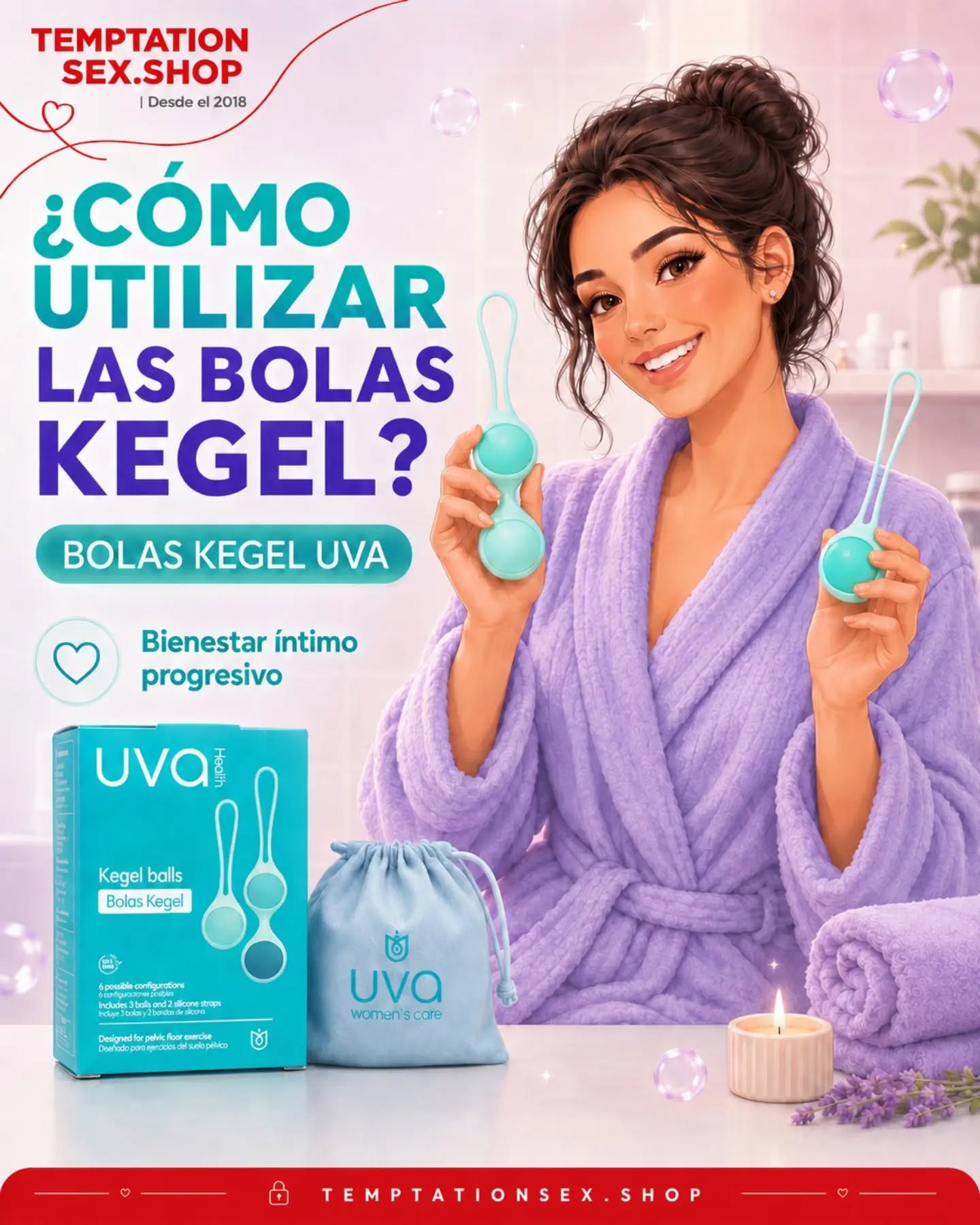 💜 Cuidar tu suelo pélvico también es parte de tu bienestar íntimo.

Las Bolas Kegel UVA te acompañan en una rutina cómoda, progresiva y discreta ✨

✅ Limpia antes y después de usar 
✅ Elige la configuración que más se adapte a ti 
✅ Contrae y relaja de forma suave 
✅ Guarda en su bolsa para mantenerlas protegidas 

Empieza poco a poco, escucha tu cuerpo y hazlo parte de tu autocuidado 🫧

📦 Domicilios en Medellín, Bogotá y Pereira 
🇨🇴 Envíos a todo Colombia 
💳 Pago contra entrega disponible 

TEMPTATIONSEX.SHOP

#BolasKegel #SueloPelvico #CuidadoIntimo #SexShopColombia