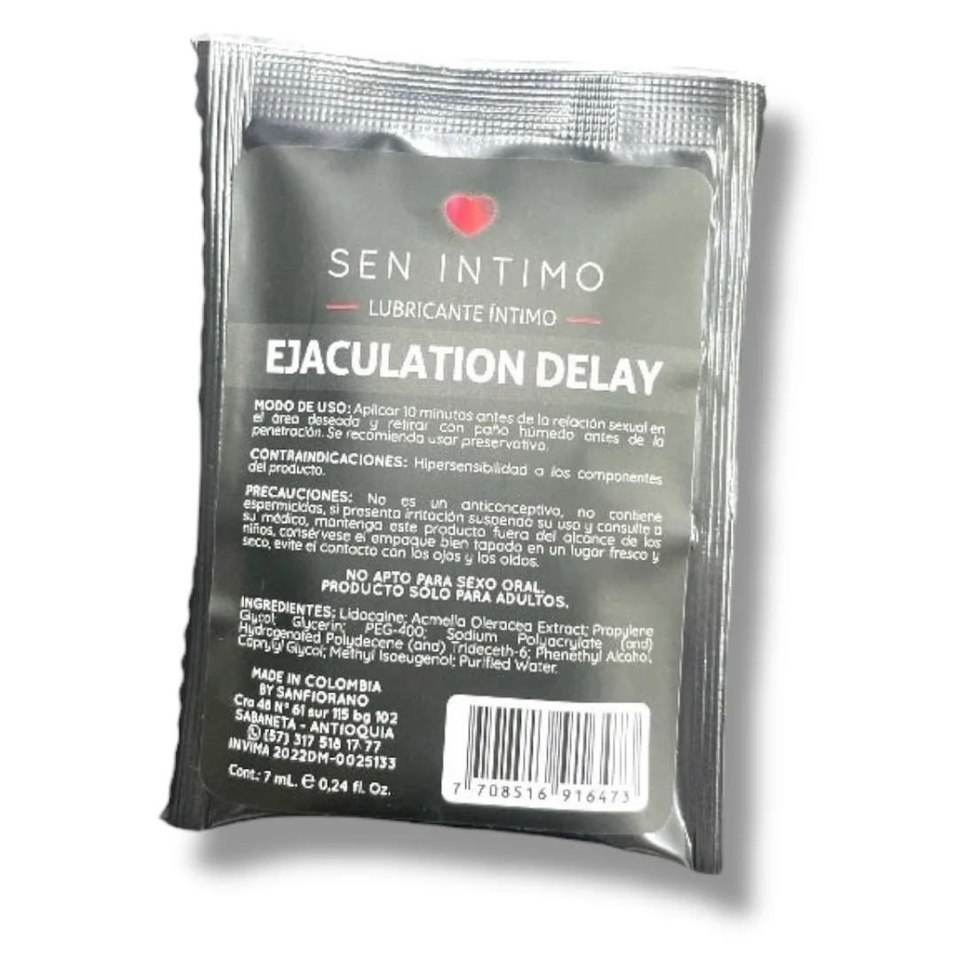 Retardante Ejaculation Delay Sachet X 7 ml Sen Intimo PRECIO PUBLICO 10.500