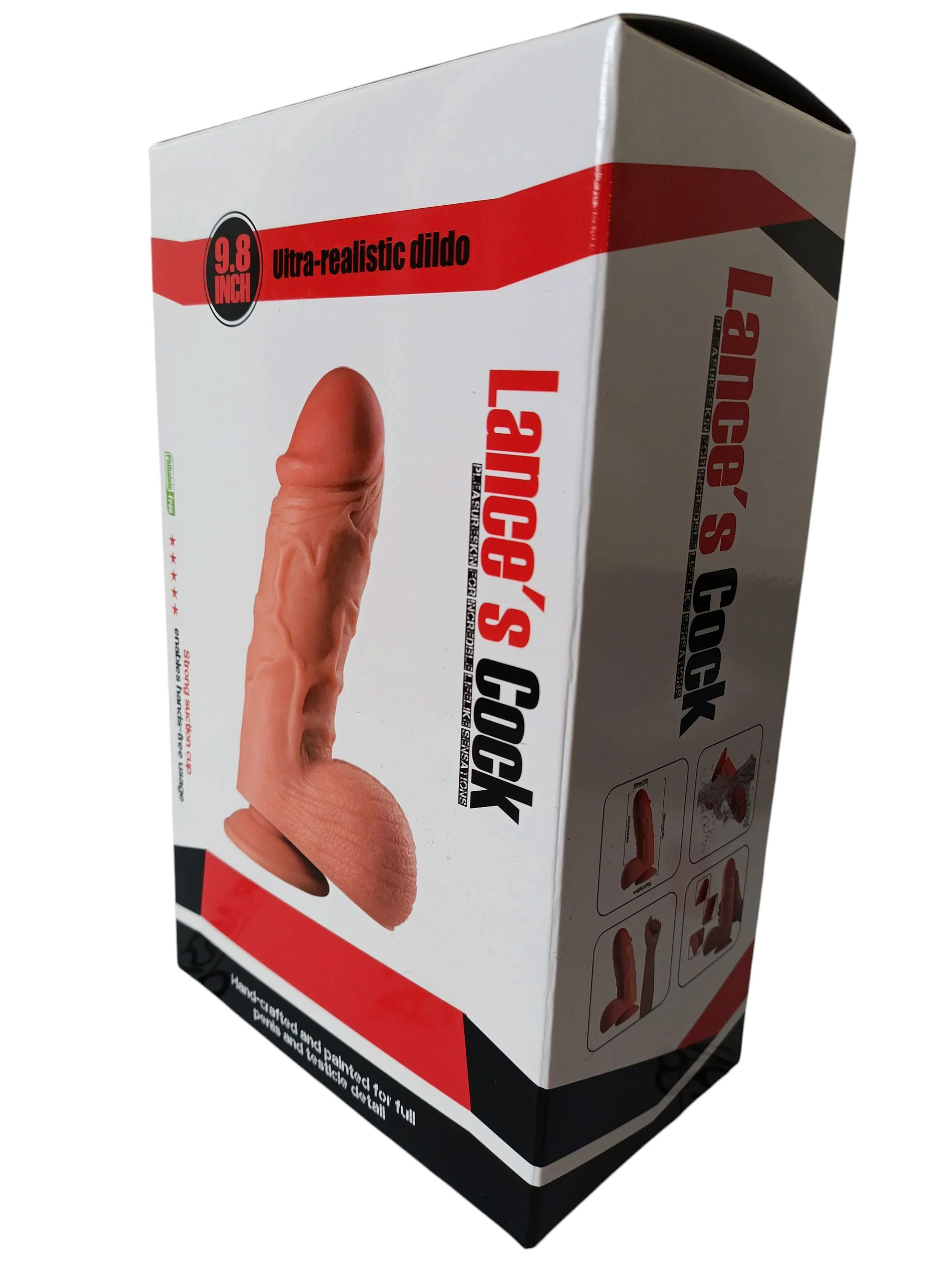 DILDO ULTRA REALISTICO LANCE COCK 9.8" LARGO 22CM - ANCHO 7 CM