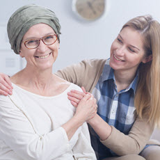 Imagen informativa sobre Cáncer: Viviendo con cáncer